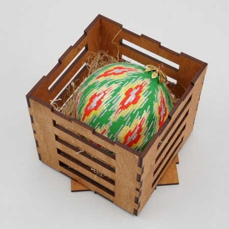 Ёлочная игрушка шар большой атлас