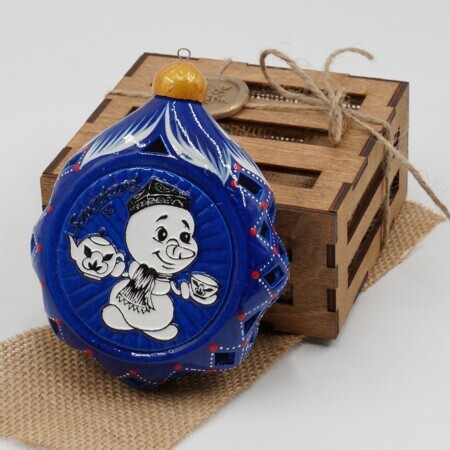 Елочная игрушка    "Снеговик-Персидский коврик"